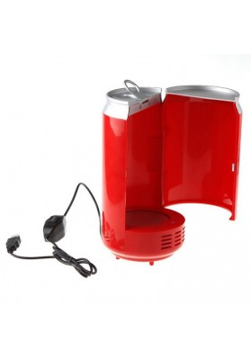 Cool Warm modes Mini USB PC Fridge Beverage Drink Cans Red