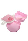 Cute Cartoon Pig Pattern Two-Layer Plastic Microwaveable Children’s Lunch Box