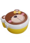 Cute Cartoon Pig Pattern Two-Layer Plastic Microwaveable Children’s Lunch Box