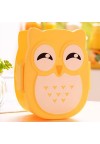 1050mL Portable Cute Cartoon Owl Pattern Lunch Box Food Bento Box Yellow