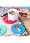 Cartoon Pattern USB Silicone Electric Insulation Coaster Cup Mug Bottle Warmer Pad Mat Random Delivery