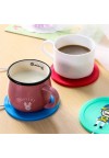 Cartoon Pattern USB Silicone Electric Insulation Coaster Cup Mug Bottle Warmer Pad Mat Random Delivery