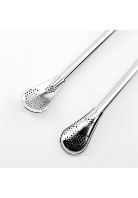 Stainless Steel Filtering Drink Straw Spoon