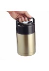 1L Large Capacity Portable Stainless Steel Vacuum Stew Pot Roast Pot Smoldering Insulation Eater Golden