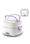 Multi-functional Cooking Electric Meal Box Thermal Insulation Lunch Box EU Plug Purple