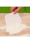 Durable Butter Dough Trapezoidal Cake Scraper Baking Tools White
