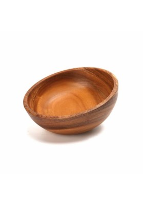 20*7cm Natural Hand-Made Acacia Salad Soup Wooden Bowl Natural Wood Color