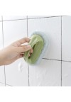Strong Decontamination Handle Sponge Brush for Bathroom Kitchen Cleaning Green