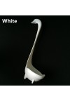 Cute Elegant Swan Soup Colander Spoon Long Handle Porridge Ladles - White