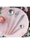 4Pcs/Set Stainless Steel Cutlery Dinnerware Knife Fork Spoons