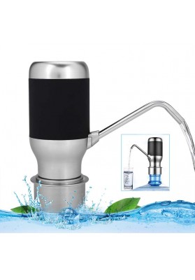 Wireless Electric Drinking Water Bottle Pump Outdoor Camp Water Dispenser Black