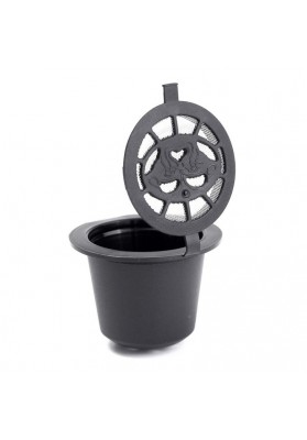 4pcs Black Refillable Coffee Capsule Cup Reusable Refilling Filter