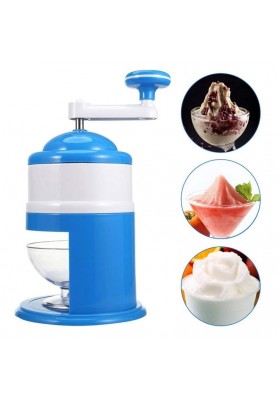 Manual Hand Crank Ice Crusher Home Ice Shaver with Stainless Steel Blades
