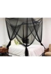 Polyester Fabric Square Mosquito Net Black